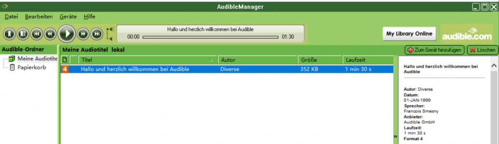 Audible Manager App