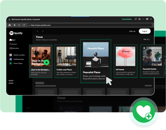 Eingebauter Spotify Web Player