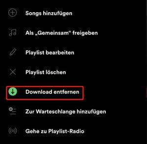 Spotify-Download entfernen