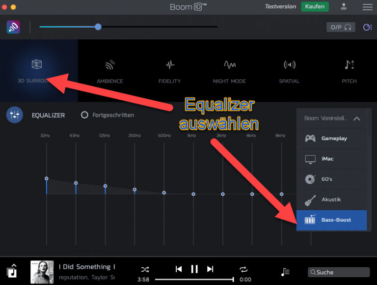 SpotifyEqualizer Beste Einstellungen für iPhone/Android/PC/Mac