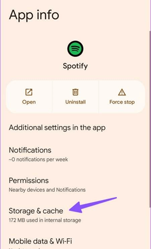 Spotify-Cache löschen auf Android