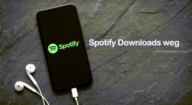 Spotify heruntergeladene Songs weg