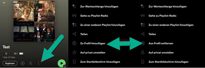 Spotify Playlist auf Handy veröffentlichen