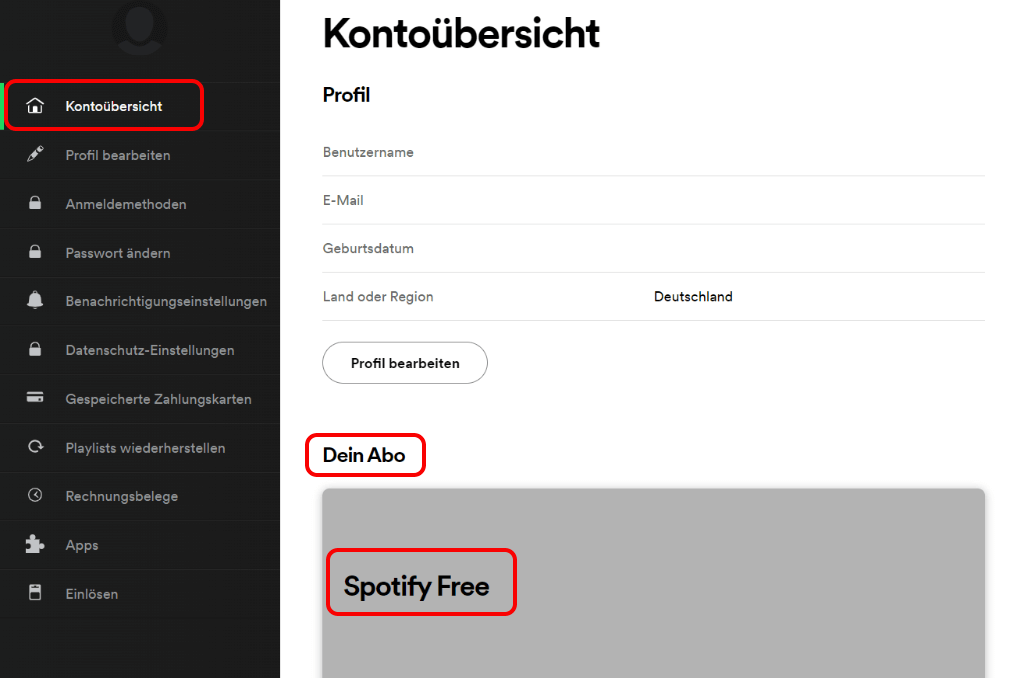 Spotify Premium überprüfen